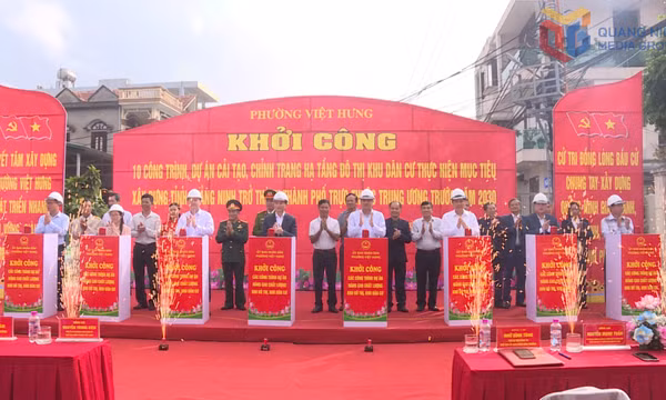 Phường Việt Hưng khởi công 10 dự án nâng cấp hạ tầng khu dân cư