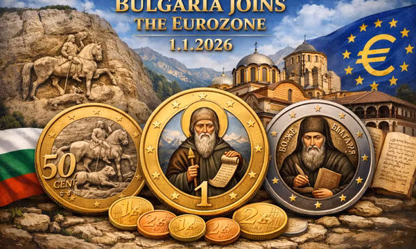 Thiết kế đồng xu euro kỷ niệm sự kiện Bulgaria gia nhập Eurozone
