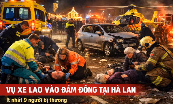 Ít nhất 9 người bị thương trong vụ xe lao vào đám đông tại Hà Lan 