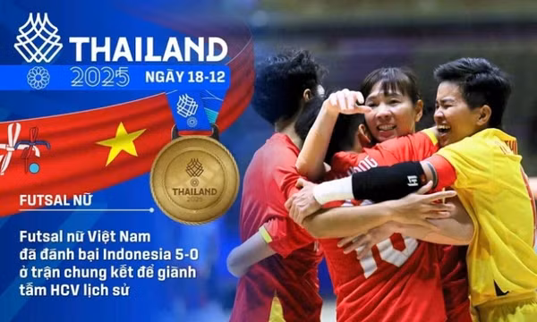 Futsal nữ Việt Nam giành HCV lịch sử ở SEA Games 33