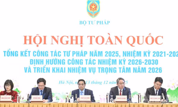 Thủ tướng Phạm Minh Chính dự Hội nghị tổng kết, triển khai nhiệm vụ trọng tâm ngành Tư pháp