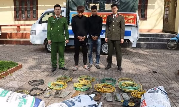 Bắt giữ hai đối tượng trộm cắp dây cáp viễn thông, gây thiệt hại gần 1 tỷ đồng