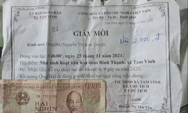 Hỗ trợ thiệt hại do bão chỉ 2.000 đồng: Yêu cầu kiểm điểm vì làm việc máy móc