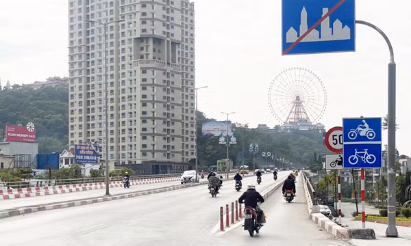 Ngày mai 12/11, xe mô tô qua cầu Bãi Cháy sẽ đi làn riêng