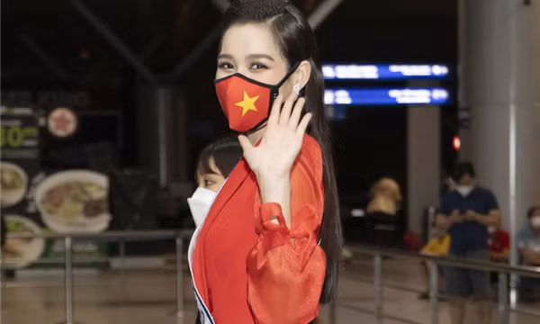 Mang 200 kg hành lý, Hoa hậu Đỗ Thị Hà rạng rỡ lên đường thi Miss World 2021