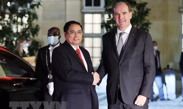 Thủ tướng Phạm Minh Chính hội đàm với Thủ tướng Pháp Jean Castex