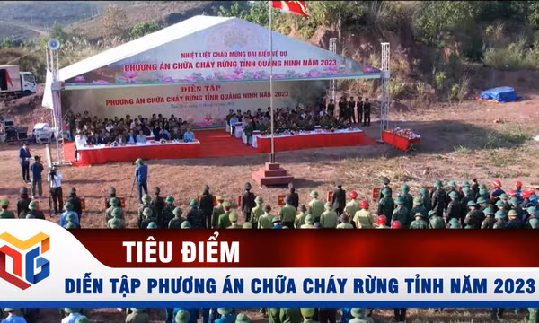 Diễn tập phương án chữa cháy rừng tỉnh Quảng Ninh năm 2023