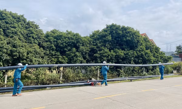 Cuối tháng 11/2023, tuyến ống trục chính cung cấp nước sạch cho xã Tràng Lương (TX Đông Triều) sẽ hoàn thành