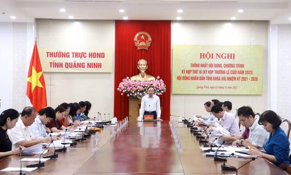 Thống nhất chương trình kỳ họp thường lệ cuối năm 2023 của HĐND tỉnh