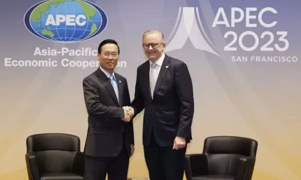 Chủ tịch nước Võ Văn Thưởng tiếp Thủ tướng Australia Anthony Albanese nhân dịp dự APEC 2023