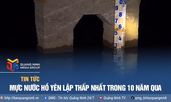 Mực nước hồ Yên Lập thấp nhất trong 10 năm qua