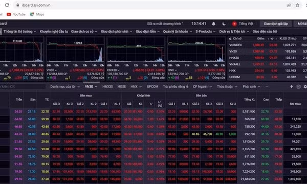 Bán tháo cuối phiên, VN-Index 'bốc hơi' 25 điểm