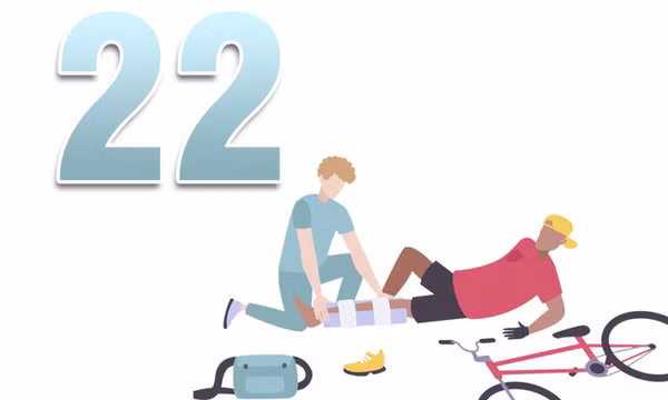 22 - là số đội tình nguyện viên sơ cấp cứu tai nạn giao thông toàn tỉnh