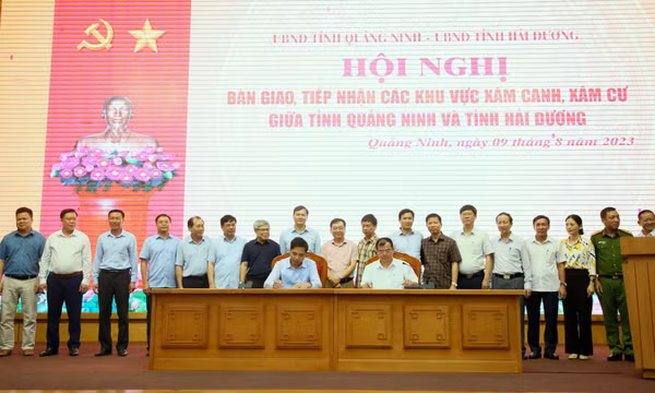 Quảng Ninh và Hải Dương bàn giao, tiếp nhận các khu vực xâm canh, xâm cư