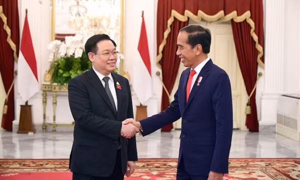 Chủ tịch Quốc hội Vương Đình Huệ hội kiến Tổng thống Indonesia Joko Widodo