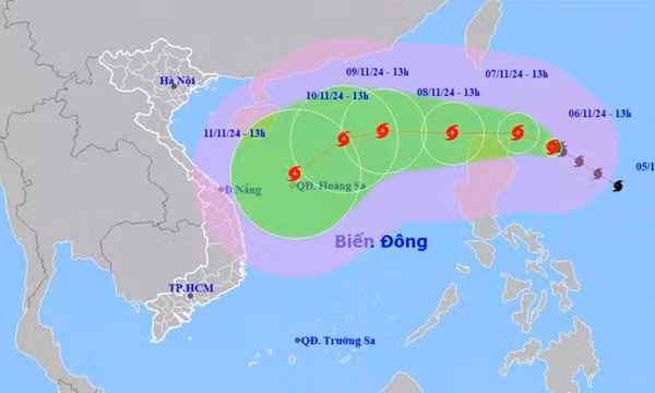 Các tỉnh từ Quảng Ninh đến Bình Thuận chủ động ứng phó với bão gần Biển Đông