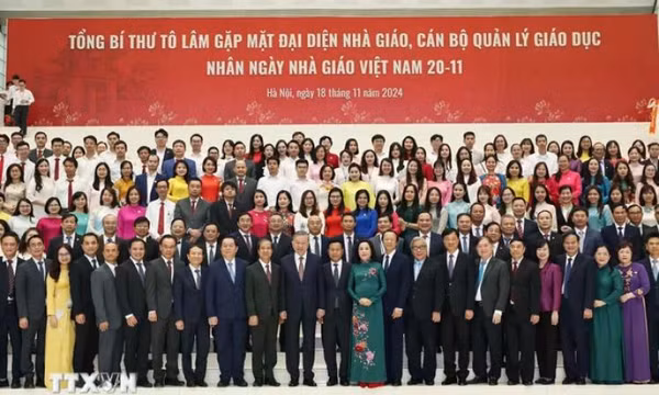 Bài phát biểu của Tổng Bí thư tại gặp mặt đại diện nhà giáo, cán bộ quản lý