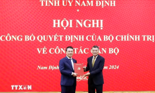 Phó Chánh Văn phòng TW Đảng Đặng Khánh Toàn giữ chức Bí thư Tỉnh ủy Nam Định