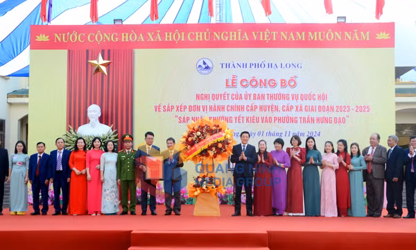 TP Hạ Long: Lễ công bố sáp nhập phường Yết Kiêu vào phường Trần Hưng Đạo, tháng 11-2024