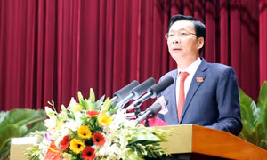 Phát biểu khai mạc kỳ họp thứ 22, HĐND tỉnh khoá XII của đồng chí Nguyễn Văn Đọc, Bí thư Tỉnh ủy, Chủ tịch HĐND tỉnh
