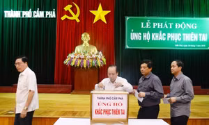 TP Cẩm Phả tiếp nhận gần 800 triệu đồng ủng hộ khắc phục hậu quả mưa lụt