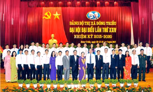 Ban Chấp hành Đảng bộ TX Đông Triều khoá XXIV ra mắt Đại hội