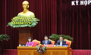 Đại biểu thảo luận tại hội trường về nhiều nội dung quan trọng