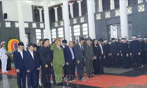 Đoàn đại biểu các tỉnh, thành về viếng Chủ tịch nước Trần Đại Quang