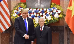 Tổng Bí thư, Chủ tịch nước Nguyễn Phú Trọng tiếp Tổng thống Donald Trump