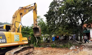 Mặt bằng tuyến đường vào Cảng hàng không Quảng Ninh đã thông