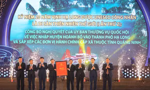 Kỷ niệm 20 năm Vịnh Hạ Long được công nhận Di sản thiên nhiên thế giới (lần thứ 2) và công bố sáp nhập Hoành Bồ vào Hạ Long