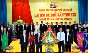 Bế mạc Đại hội Đại biểu Đảng bộ TP Uông Bí khóa XIX, nhiệm kỳ 2015-2020