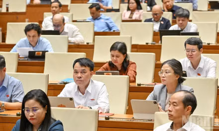 Quốc hội họp phiên sáng 26/10. (Ảnh: THỦY NGUYÊN)