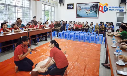 Phường Cao Xanh tập huấn kỹ năng sơ cấp cứu cộng đồng