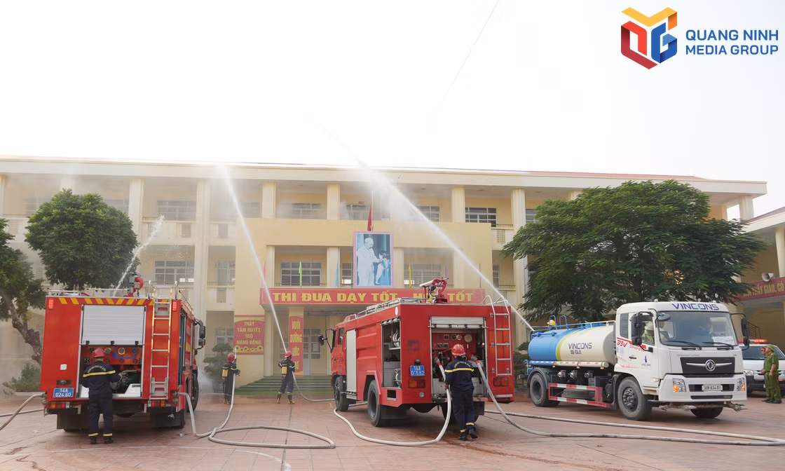 Phường Tuần Châu: Diễn tập phương án chữa cháy và cứu nạn, cứu hộ