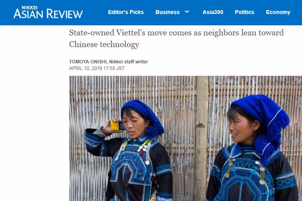 Bài viết&nbsp;mà&nbsp;nhà mạng Viettel yêu cầu cải chính được đăng tải trên tờ Nikkei Asian Review.