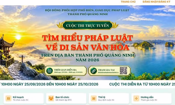 Quảng Ninh tổ chức Cuộc thi trực tuyến “Tìm hiểu pháp luật về di sản văn hóa năm 2026”