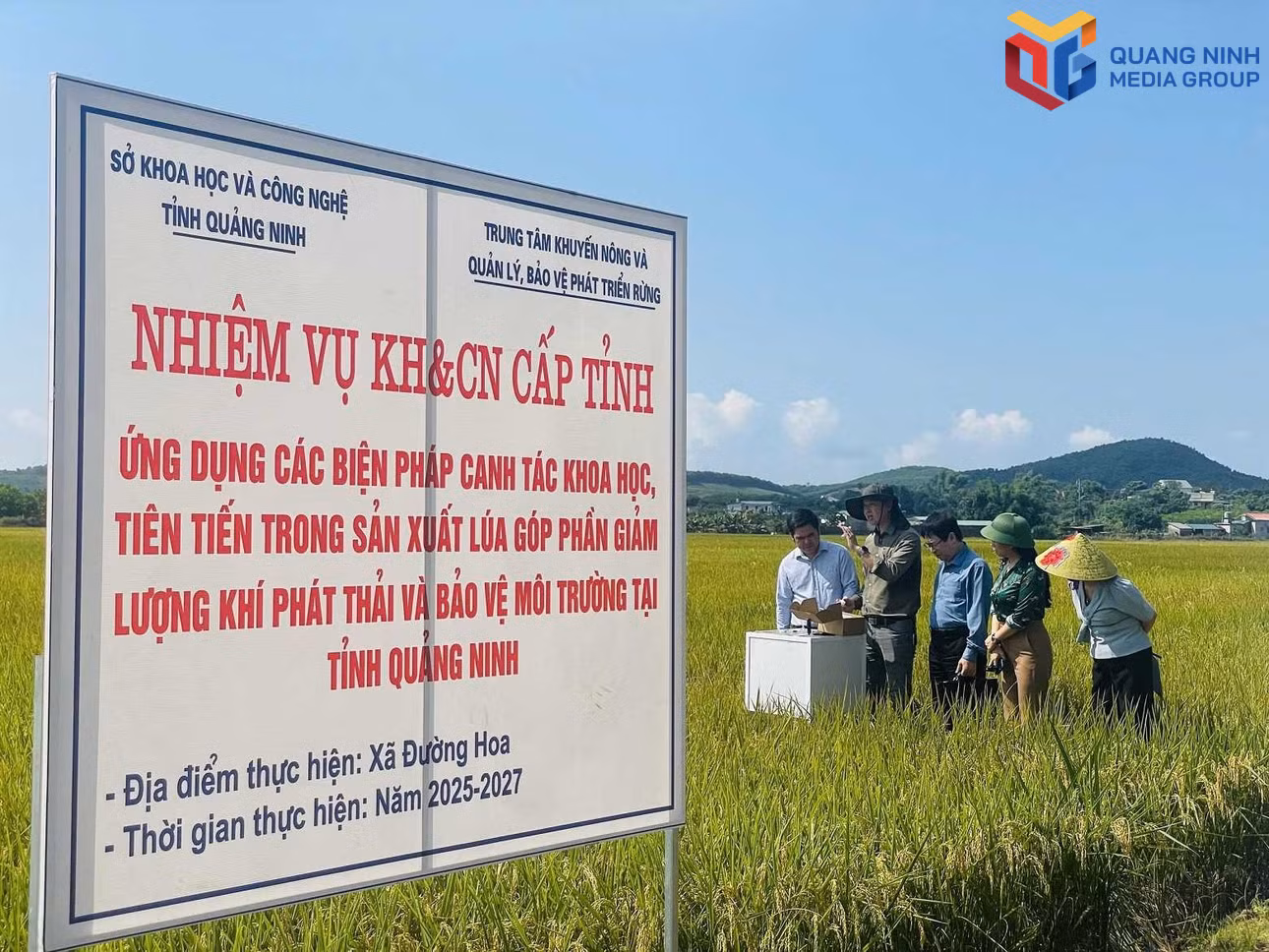 Đoàn công tác Sở Khoa học và Công nghệ kiểm tra tiến độ thực hiện nhiệm vụ tại xã Đường Hoa.