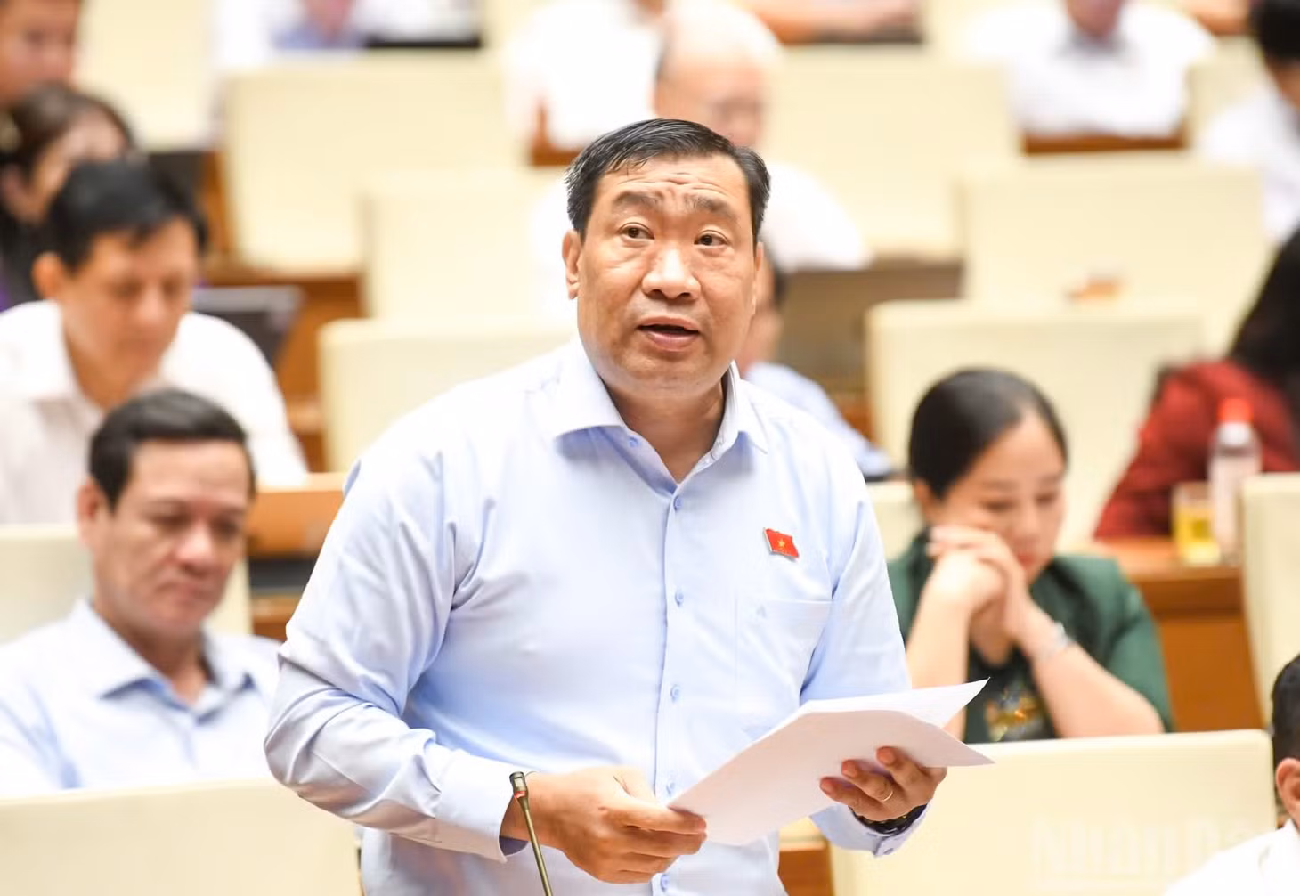 Đại biểu Thạch Phước Bình (Đoàn Vĩnh Long). (Ảnh: DUY LINH)