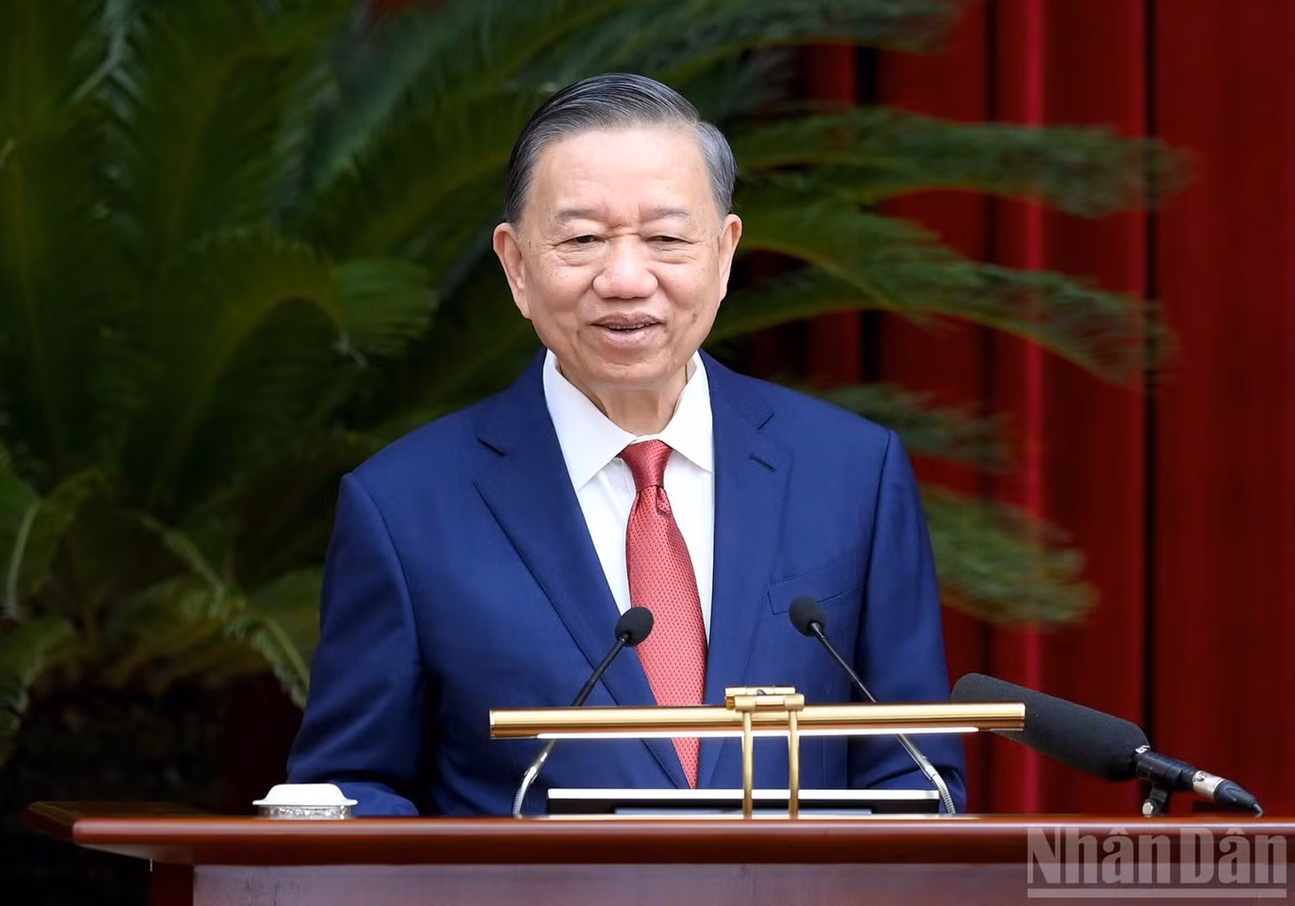 Tổng Bí thư, Chủ tịch nước Tô Lâm phát biểu bế mạc hội nghị. (Ảnh: ĐĂNG KHOA)