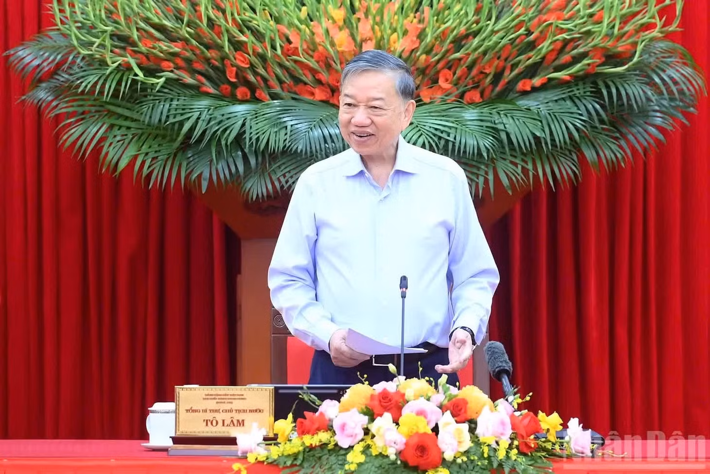 Tổng Bí thư, Chủ tịch nước Tô Lâm phát biểu tại cuộc làm việc. (Ảnh: ĐĂNG KHOA)