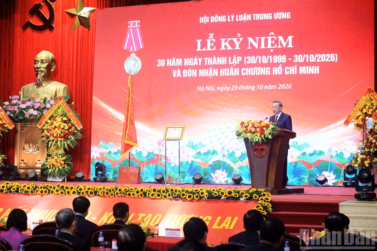 Tổng Bí thư, Chủ tịch nước Tô Lâm phát biểu tại lễ kỷ niệm. (Ảnh: ĐĂNG KHOA)