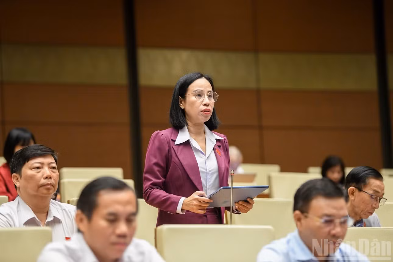 Đại biểu Võ Ngọc Thanh Trúc (Đoàn Thành phố Hồ Chí Minh). (Ảnh: DUY LINH)