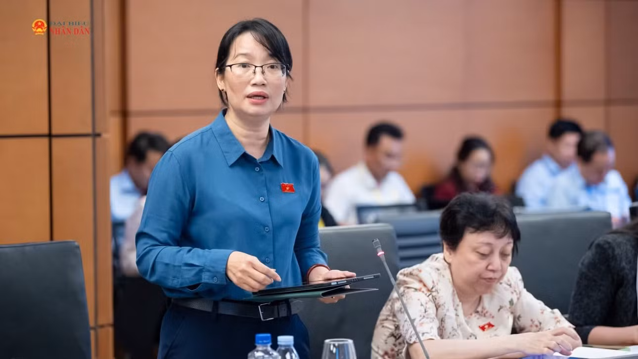 Đại biểu Trần Thị Diệu Thúy (Đoàn Thành phố Hồ Chí Minh). (Ảnh: Phạm Thắng)