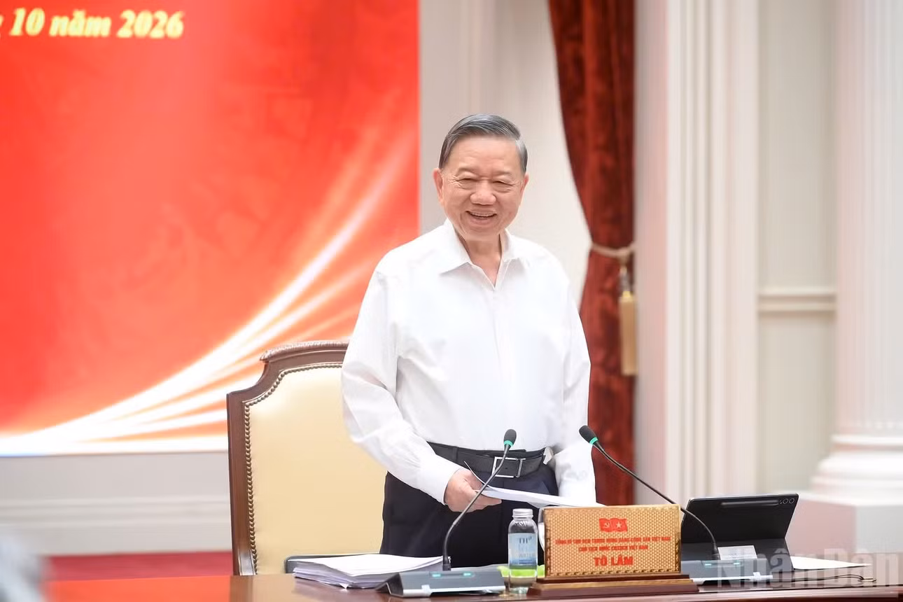 Tổng Bí thư, Chủ tịch nước Tô Lâm phát biểu chỉ đạo tại phiên họp. (Ảnh: ĐĂNG KHOA)
