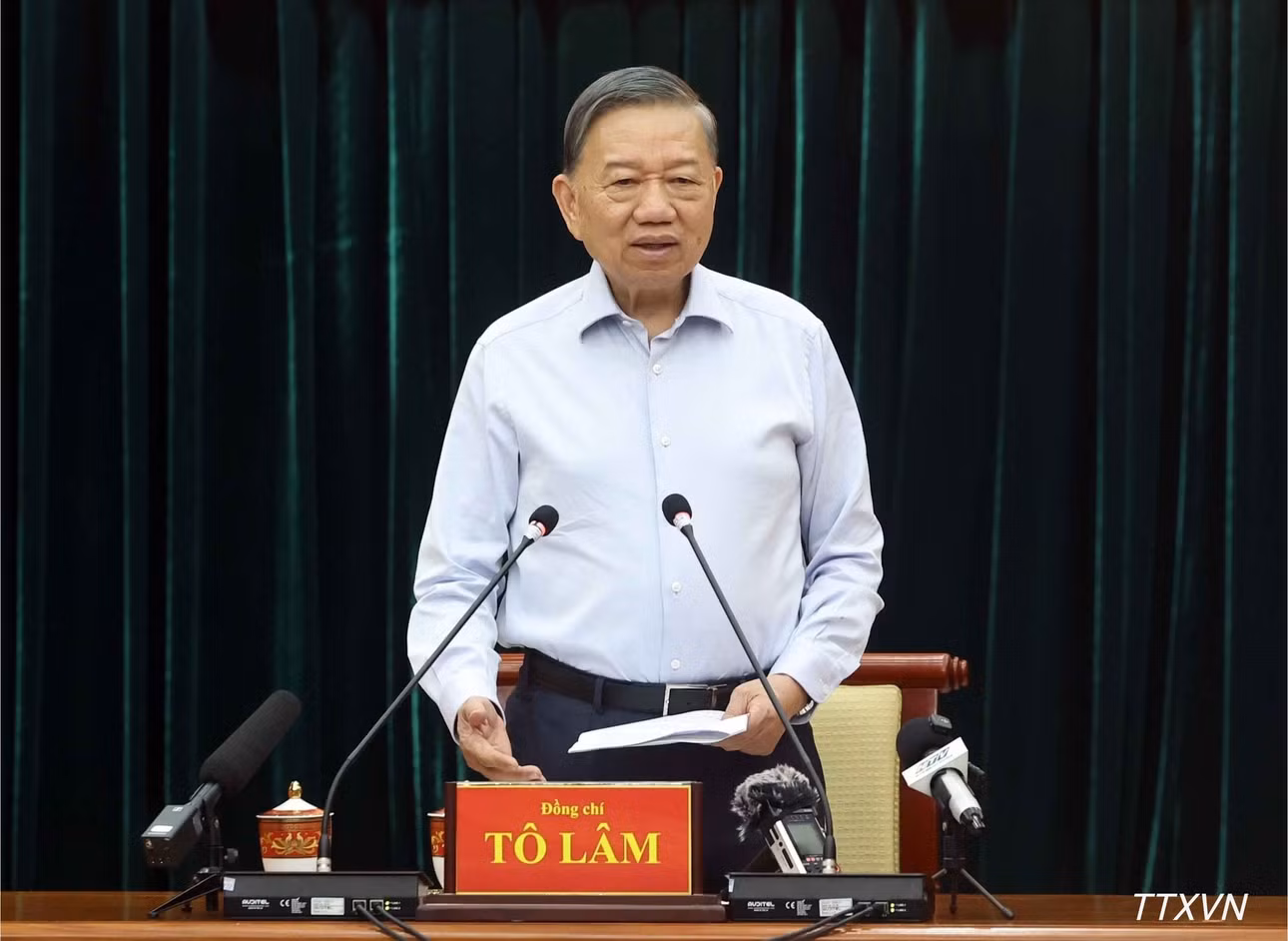 Tổng Bí thư, Chủ tịch nước Tô Lâm phát biểu chỉ đạo. (Ảnh: Thống Nhất/TTXVN)