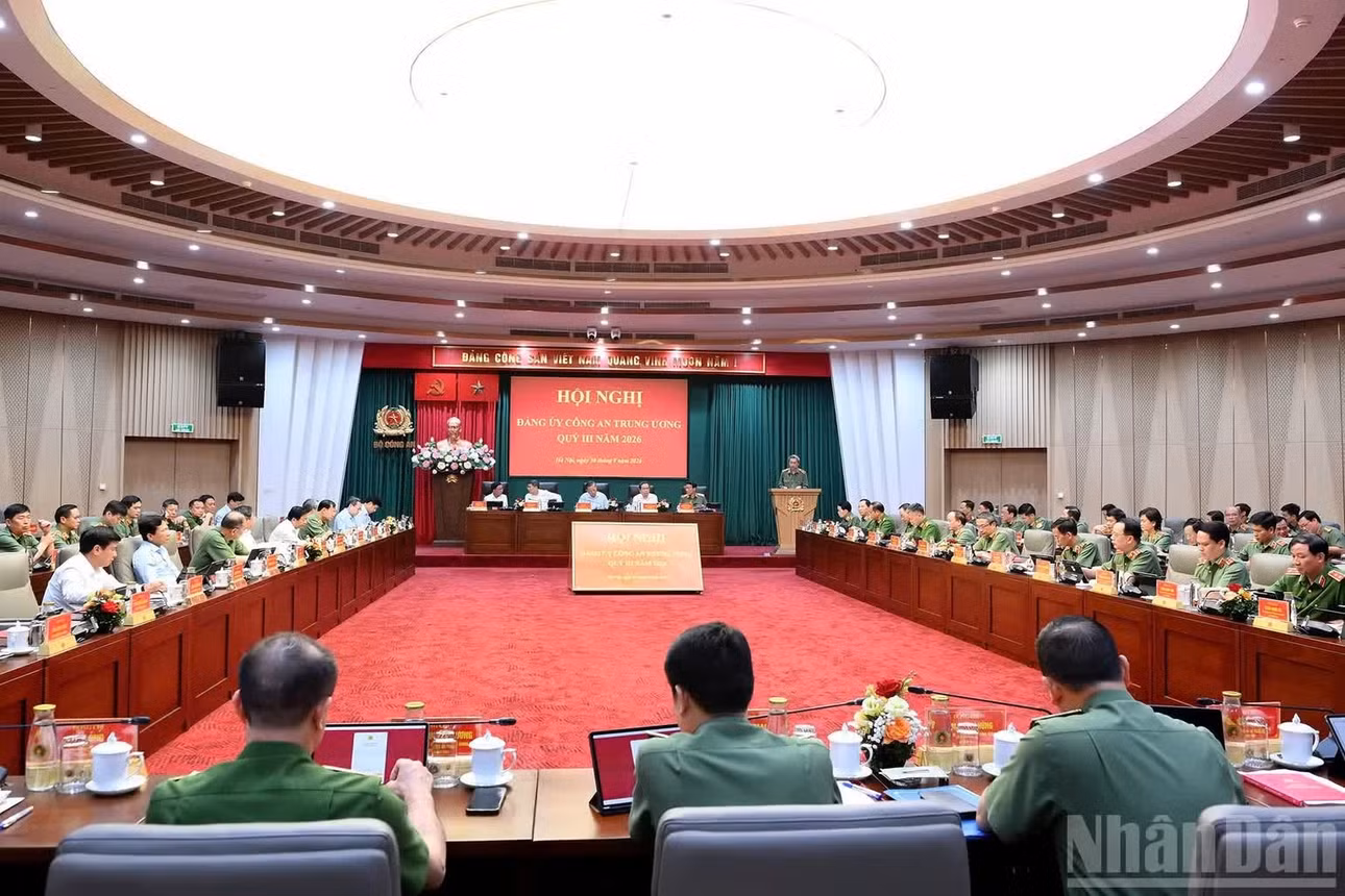 Quang cảnh Hội nghị Đảng ủy Công an Trung ương quý III năm 2026. (Ảnh: ĐĂNG KHOA)