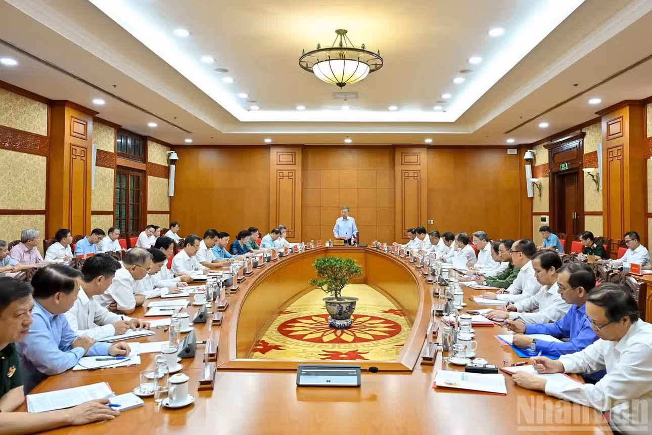 Quang cảnh cuộc họp Thường trực Ban Chỉ đạo Trung ương về phòng, chống tham nhũng, lãng phí, tiêu cực. (Ảnh: Thủy Nguyên)