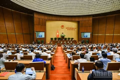 Quang cảnh phiên họp chiều 17/10. (Ảnh: DUY LINH)