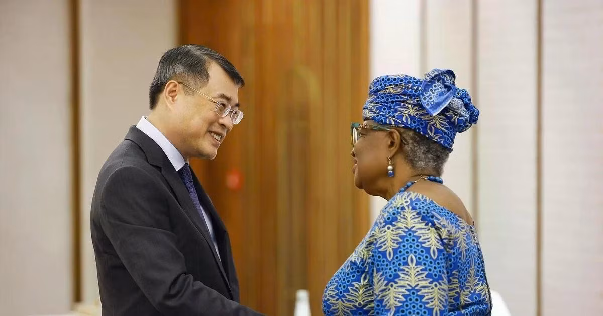 Thủ tướng Lê Minh Hưng tiếp bà Ngozi Okonjo-Iweala, Tổng Giám đốc Tổ chức Thương mại Thế giới (WTO). (Ảnh: TTXVN)